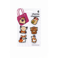 Merangue Small Charms - Cute Animal - 6 Pack-Cute and playful Animal-themed designs