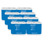 Baseline 2-Ply Paper Towel - 90 Sheets Per Roll - White - 8 Packs of 6 Rolls - 48 Rolls-Made from 100% recycled content