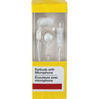 Staples In-Ear Headphones with Microphone, White-Quality Sound