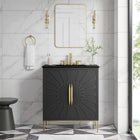 Modway Awaken 30" Bathroom Vanity - Black-Ceramic Sink Basin