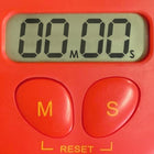 The Pencil Grip Apple Shaped Digital Timer-Apple shaped digital timer attaches to any metallic surface with its magnetic backing