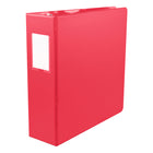 Staples Economy D-Ring Binder - 3" - Red-3" Storage, D-ring, red binder with 600 page capacity