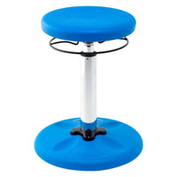 FDMT Kore Adjustable Wobble Stool - 16-24" H - Blue-The Kore Wobble Chair is infused with Smart Plastic, an anti-microbial agent that inhibits germs from growing on the stool's plastic surface.