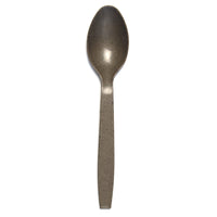 Eco Dinnerware Wrapped Spoons - 300 Pack-Brown, Coffee bean chaff