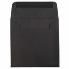 JAM Paper Square Invitation Envelopes - 5 x 5 - Black Linen - 25 Pack-Unique square shape will make your mail stand out!