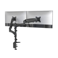 ShoppingAll Fully Adjustable Dual Gas Spring LCD Monitor Arm Desk Mount Stand - Black-Hold two 15"-32" monitors, each arm holds up to 17.6 lbs/8kg monitor with 75mm x75mm or 100mm x 100mm VESA mounting holes