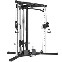 Soozier Home Gym Machine with Pull Up Bar-15 adjustable positions with dual pulley systems for various muscle exercises
