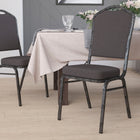 Flash Furniture HERCULES Series Crown Back Stacking Banquet Chair - Silver Vein Frame - Grey Fabric-Upholstered Seat and Back