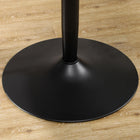 HOMCOM Round Dining Table with Steel Base & Non-slip Pad for Living Room - Black-Assembly required