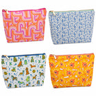 Staples Gold Canvas Pouch Pencil Cases - Assorted Designs-Pouch - stores small to medium sized items like pens, pencils, erasers, rulers, and other stationery