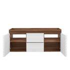 Modway Render 48" Double Sink Compatible Bathroom Vanity Cabinet - White/Walnut-8