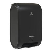 Georgia-Pacific enMotion Flex Paper Towel Dispenser – Black-Dual-roll auto-switch technology dispenses every bit of the smaller roll before automatically switching to the standby roll, resulting in zero waste