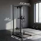 Soozier Cable Machine-Unique adjustable handle width from 7.9" -18.9" (20-48 cm) targets specific muscles