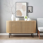 Modway Fortitude 59" Oval Sideboard - Oak-Sleek Timber Style Strip Design