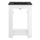 Modway Maybelle 24" Bathroom Vanity - White/Black-Ceramic Sink Basin