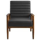 Modway Jensen Vegan Leather Accent Chair - Walnut Black-7