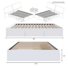 Nexera 3-Drawer Storage Bed Frame - Full Size - White-8