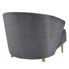 Modway Odyssey Performance Velvet Armchair - Grey-Non-Marking Foot Glides