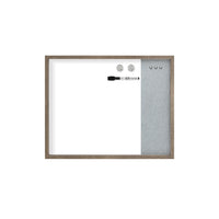 Quartet Magnetic Dry Erase and Fabric Bulletin Combination Board - 20" x 16" - Wood Frame-3-IN-1: Jot down your to-do lists, securely pin notes, photos, and papers on the fabric surface using the included push pins, or attach items with the magnet on the magnetic surface.
