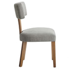 Modway Nalani Fabric Upholstered Dining Chairs - Heathered Weave Wheat/Deep Brown - 2 Pack-8