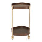 Zuo Stela Bar Cart - Walnut-Supports up to 20 lb