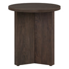 Hudson&Canal Anders 20"W Round Side Table - Alder Brown-Features easy assembly