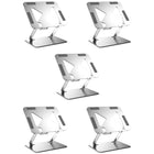 ShoppingAll Laptop Stand Riser for up to 17.3" Devices - Silver - 5 Pack-Universal Compatibility – Supports laptops and tablets up to 17.3", perfect for office, home, or on the go.