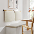 Modway Anela Wall-Mounted Chenille Upholstered Full Headboard - Cream Natural-Cushioned Pillows