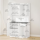 HOMCOM 71" H Kitchen Pantry Cabinet with Adjustable Shelf and Drawer - High Gloss White-Adjustable shelves allow you to store larger items, without worry if they will fit 