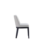Manhattan Comfort Gansevoort 19" Modern Faux Leather Upholstered Dining Chair - Light Grey - Set of 4-Seat Height: 19.5