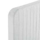 Modway Celine Channel Tufted Performance Velvet Full Platform Bed - White-Wood Slat Support System