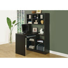 Monarch Specialties 7021 Computer Desk - Espresso Left Or Right Facing Corner-This fashionable style, corner computer desk has a reversible configuration with a left or right setup.