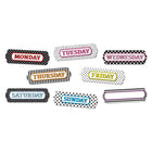 Ashley Productions Magnetic Die-Cut Timesavers & Labels - Days of the Week - Black and White Patterns - 3 Pack-Multi-purpose, use on any magnetic surface