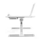 ShoppingAll Adjustable Portable Foldable Lap Desk with Tablet Slot and Drawer - Silver-Multi-Use Slot: Includes a slot that serves as a stable stand for tablets, eReaders, laptops, and books, enhancing your digital and reading experience.