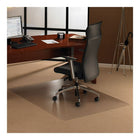 ClearTex Clear Polycarbonate Floormat for Low/Medium Pile Carpet, 48" x 53"-Fire resistant