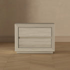 Manhattan Comfort Soren 32" Contemporary 2-Drawer Nightstand - Whitewashed Oak-Home Assembly Required (All Hardware Included)