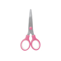 Hilroy Extra Comfort School 5" Scissors - Blunt Tip - Pink-High-quality material: Crafted from premium, durable stainless steel, these blades ensure smooth and safe cutting action, making every snip effortless and precise