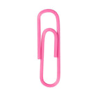 JAM Paper Colourful Standard Paper Clips - 1"- Pink - 100 Pack- Premium paper clips made from high quality vinyl coated steel wire