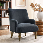 Modway Ellington Fabric Upholstered Accent Armchair - Slate Blue-Fixed Seat Cushion