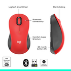 Logitech Signature M550 L Wireless Optical Mouse for Large Sized Hands - Classic Red-24 month battery life: Work for up to 2 years on the single AA battery that comes with your multi-device mouse