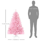 HOMCOM 5' Artificial Christmas Tree with Auto Open - Wide Shape - Pink-Flame-retardant branches prevent household damage and reduce the risk of fire 
