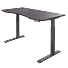 Motionwise M3 PRO Series Ergonomic Curve 30" x 60" Electric Sit-Stand Desk with Dual Motors - American Walnut-Electric Height Adjustment: Seamlessly switch between sitting and standing with a height range of 28” to 48”, helping reduce back pain and improve posture during long workdays, with a sturdy dual-motor system for smoother, faster height adjustments