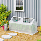 Outsunny 47" x 24" x 24" Portable Mini Tunnel Greenhouse with 2 Windows- Polyethylene fabric 140 gsm, robust and resistant    
 