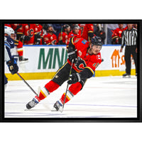 Matthew Tkachuk Calgary Flames Skating - Framed Canvas - 31" x 22"-Premium canvas print with gallery-wrapped edges
