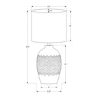Monarch Specialties 19" H Transitional Table Lamp - Ivory Ceramic / Ivory / Cream Shade-Brighten your home effortlessly with the on/off turn knob switch that houses a 60W standard bulb (not included), providing convenience to illuminate your space with ease