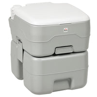 HOMCOM Outdoor Portable Travel Toilet for Camping - 20 L-High-density polyethylene construction ensures no damage from cleaning and transporting