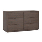 Manhattan Comfort Evelyn 60" Modern 6-Drawer Double Dresser - Brown-Exceptional Storage Design – Generously sized drawers provide ample room for clothing and essentials while maintaining a streamlined, uncluttered look