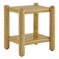 Modway Arcus Rectangular 2-Tier Side Table - Oak-Rectangular Two-Tier Table