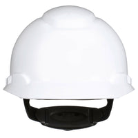 3M SecureFit Hard Hat with 4-Point Pressure Diffusion Ratchet Suspension - White-4-point ratchet suspension allows wearer to customize height and fit