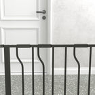 PawHut 30"- 57" Extra Wide Dog Gate with Double Locking System - Black-Adjustable width of 29.5"-57.1" (75-145 cm)